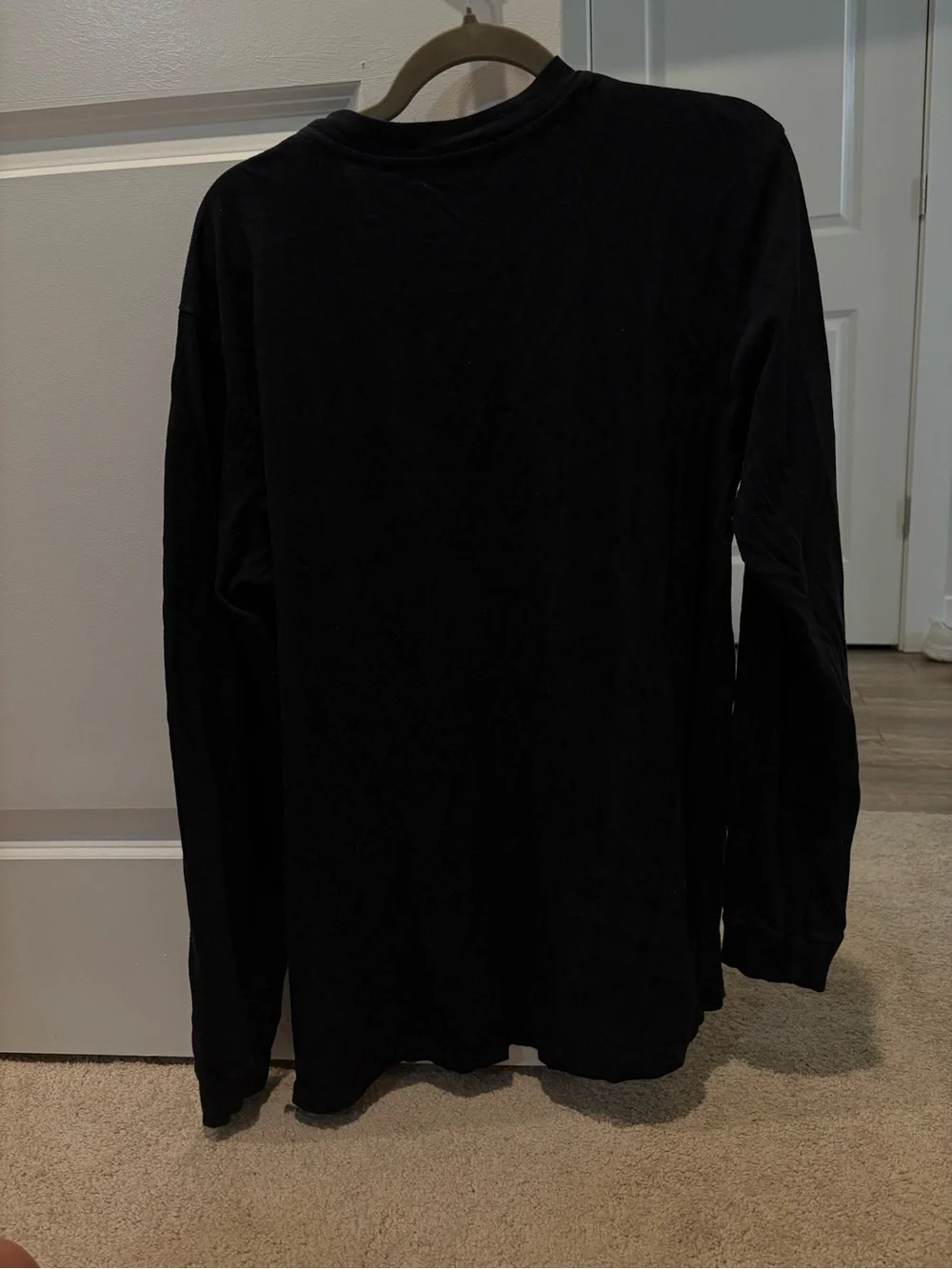 The North Face Black Long-Sleeve Logo Tee with Sleeve Branding